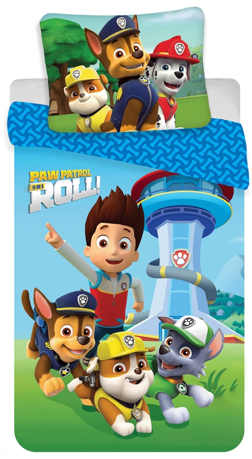 Billede af Paw Patrol sengetøj - 140x200 cm - Is on a roll Paw Patrol - Vendbart design - Sengesæt i 100% bomuld hos Shopdyner.dk